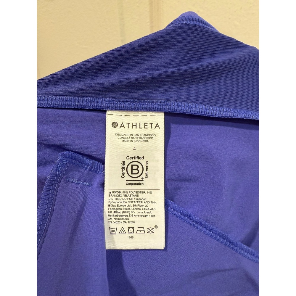 Athleta Women's Blue‎ Brooklyn Ankle Jogger Elastic Waist Pockets Casual Size 4 - Picture 4 of 4